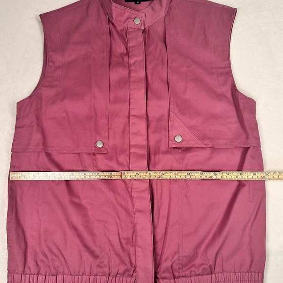 Vintage LeSport Tomboy Pink 100% Cotton Snap Button Boho Y2K Vest Women's Size 9 - Picture 7 of 8